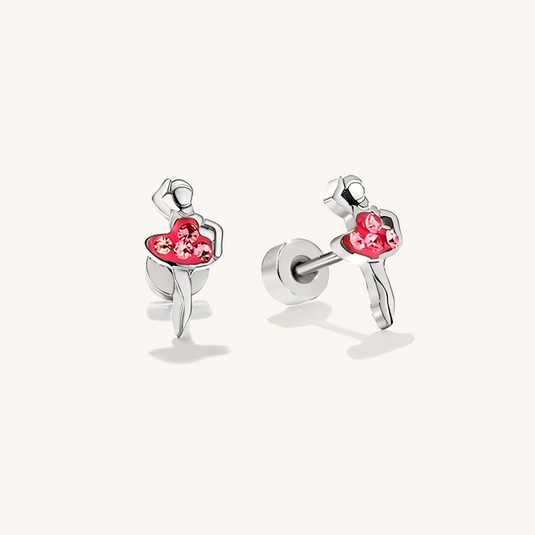 Ballerina Flat Back Earrings