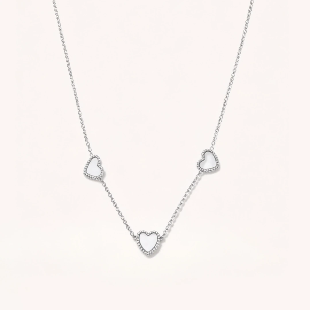 Bead Trim Heart Necklace