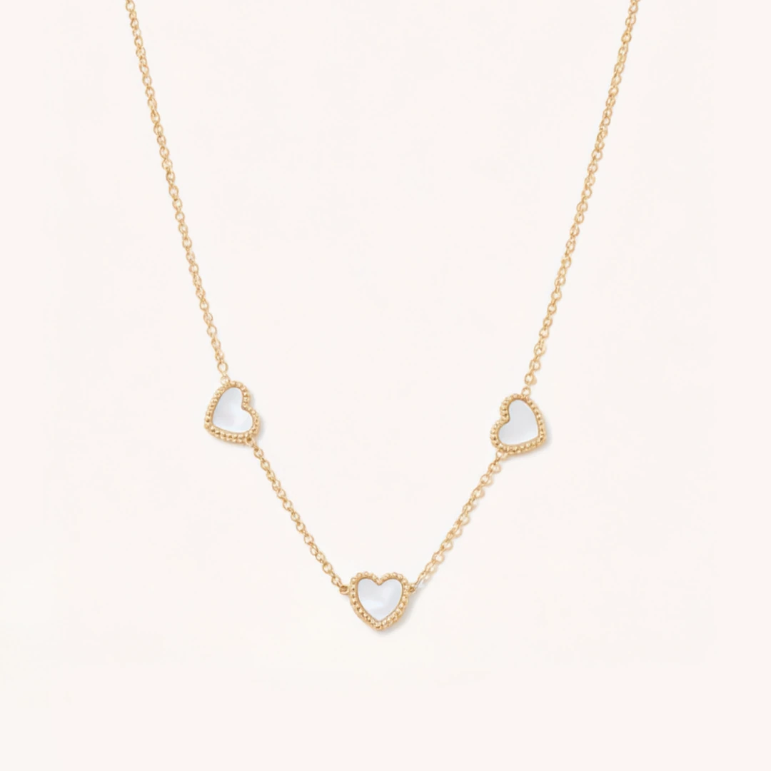 Bead Trim Heart Necklace