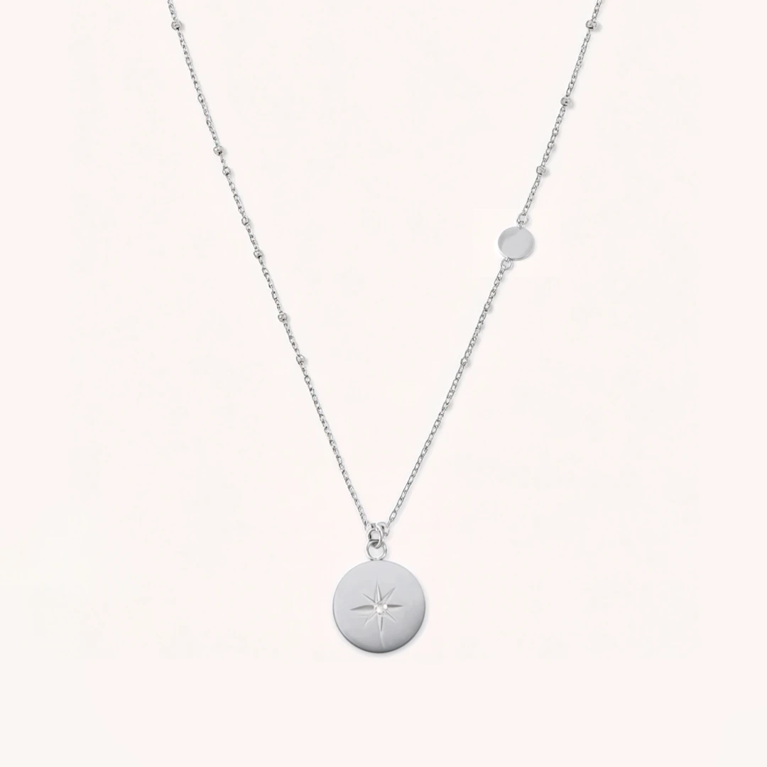 Celestial Star Disc Necklace
