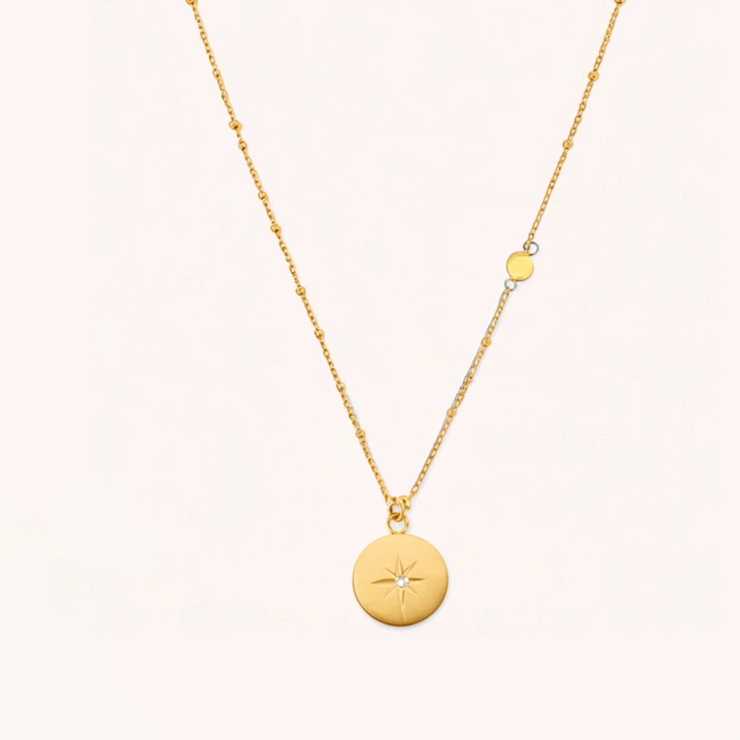 Celestial Star Disc Necklace