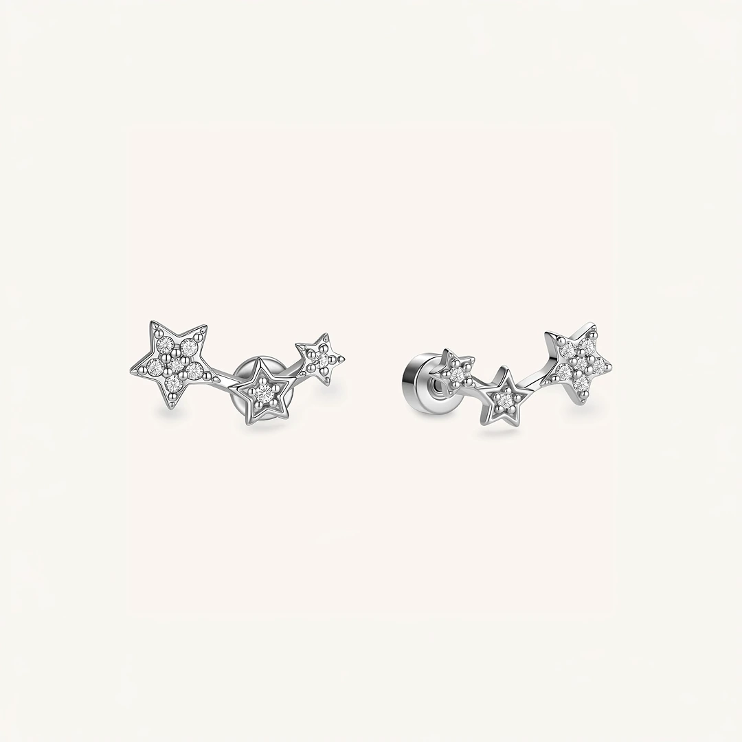 Celestial Trio Flat Back Earrings