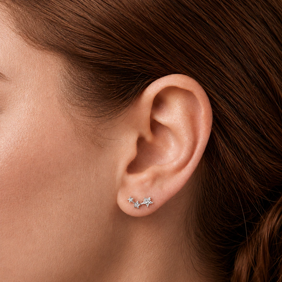 Celestial Trio Flat Back Earrings