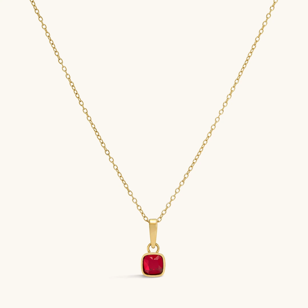 Classic Cushion Stone Necklace