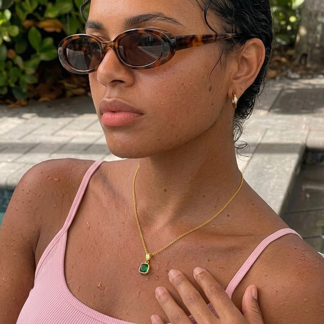 Classic Cushion Stone Necklace