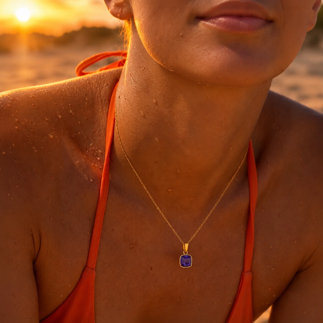 Classic Cushion Stone Necklace