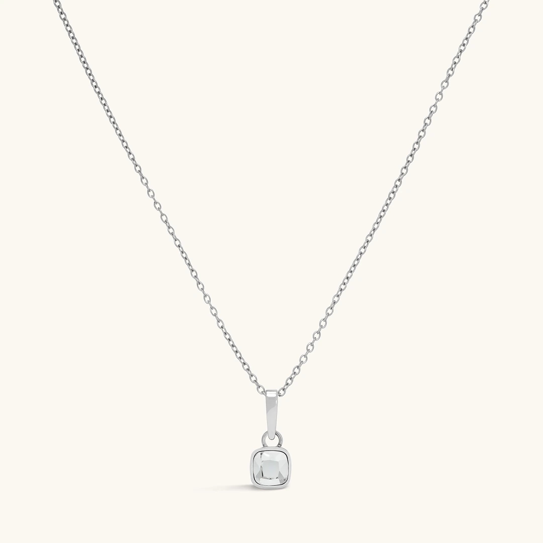 Classic Cushion Stone Necklace