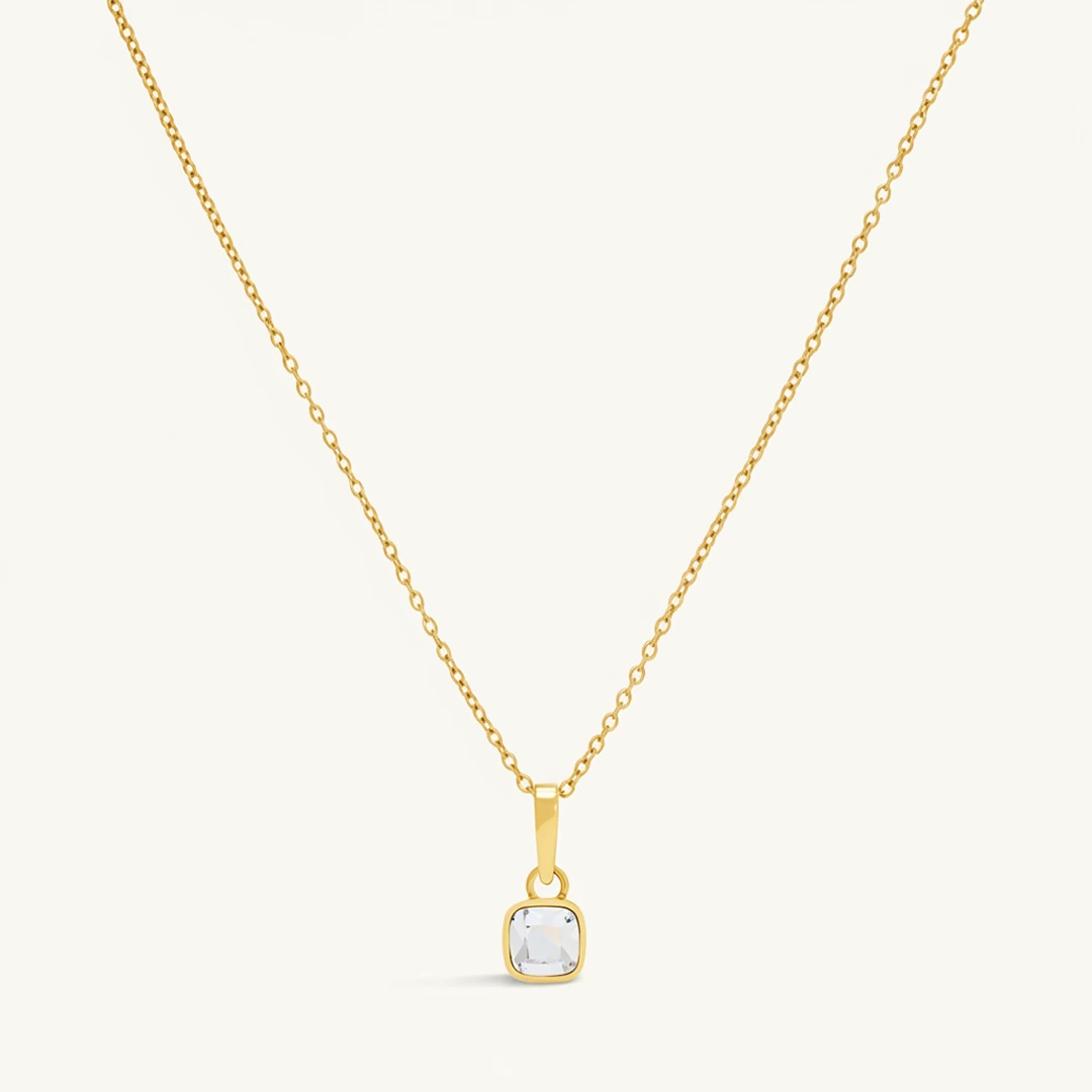 Classic Cushion Stone Necklace