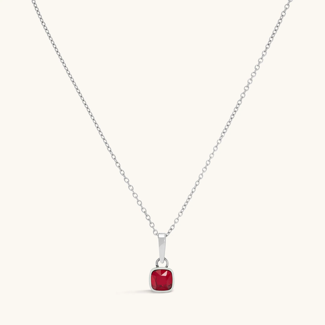 Classic Cushion Stone Necklace