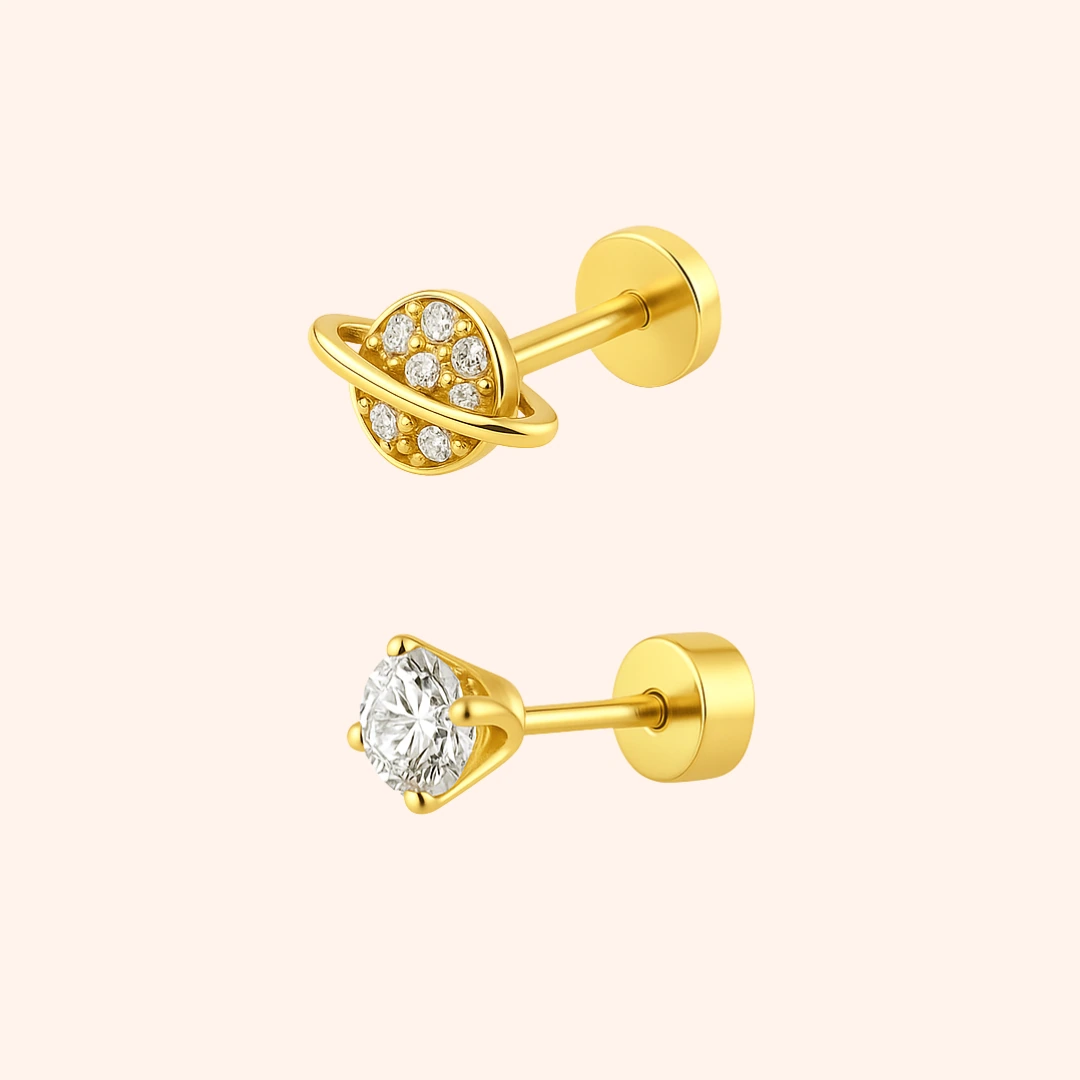 Cosmic Sparkle Flat Back Set of 2