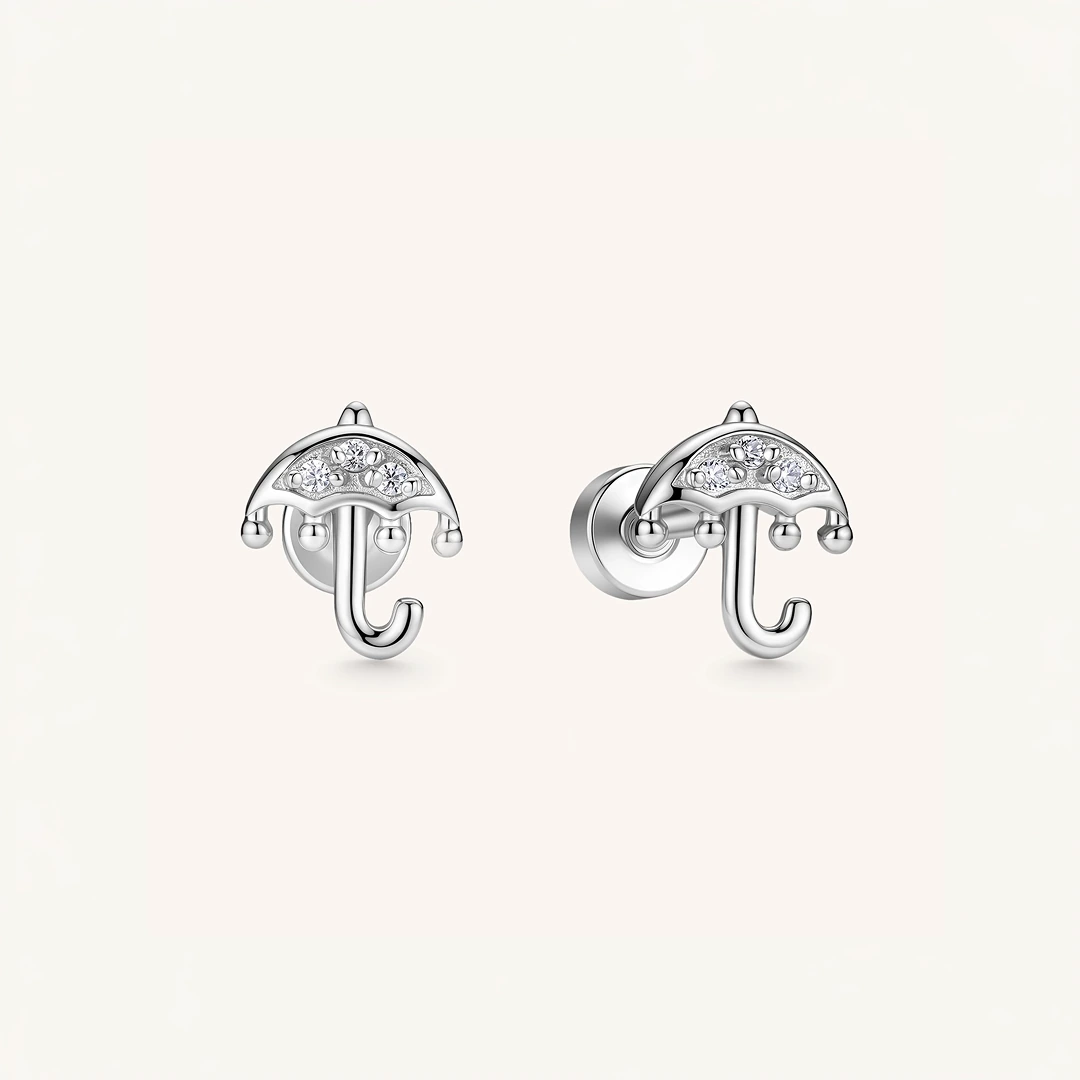 Crystal Umbrella Flatback Earrings