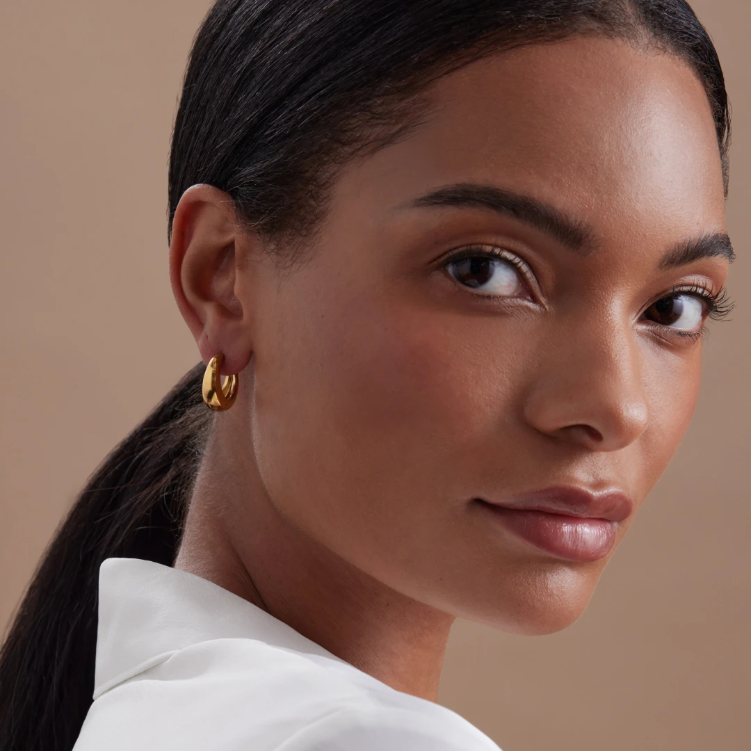 Curved Hoop Earrings