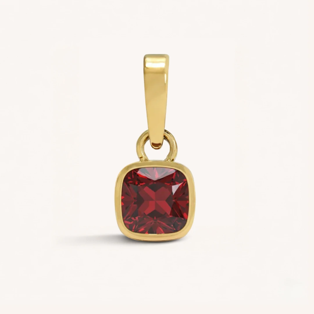 Cushion Birthstone Charm