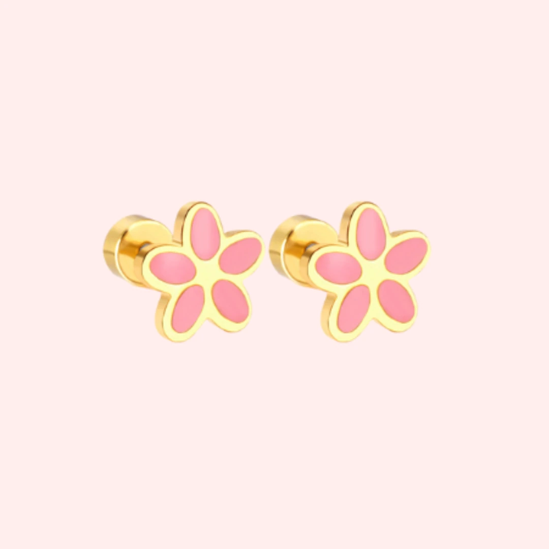 Dainty Flower Flat Back Earrings