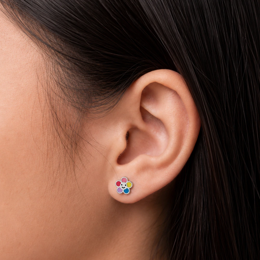 Daisy Chain Flat Back Earrings