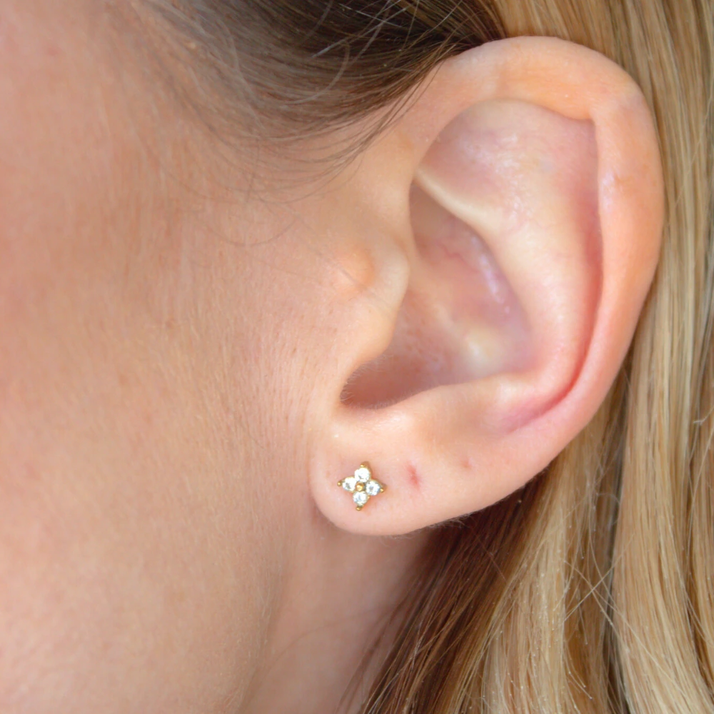 Delicate Hydrangea Stud Earrings