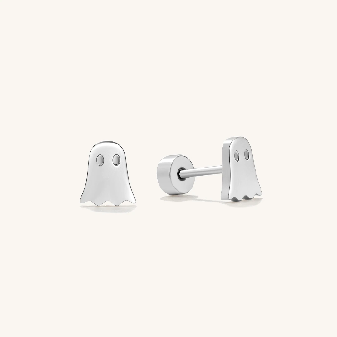 Double Trouble Ghost Flat Back Earrings