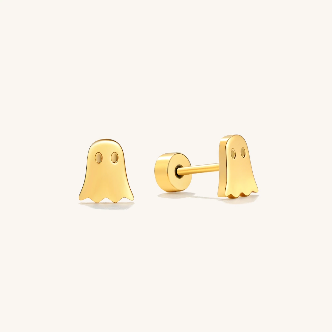 Double Trouble Ghost Flat Back Earrings