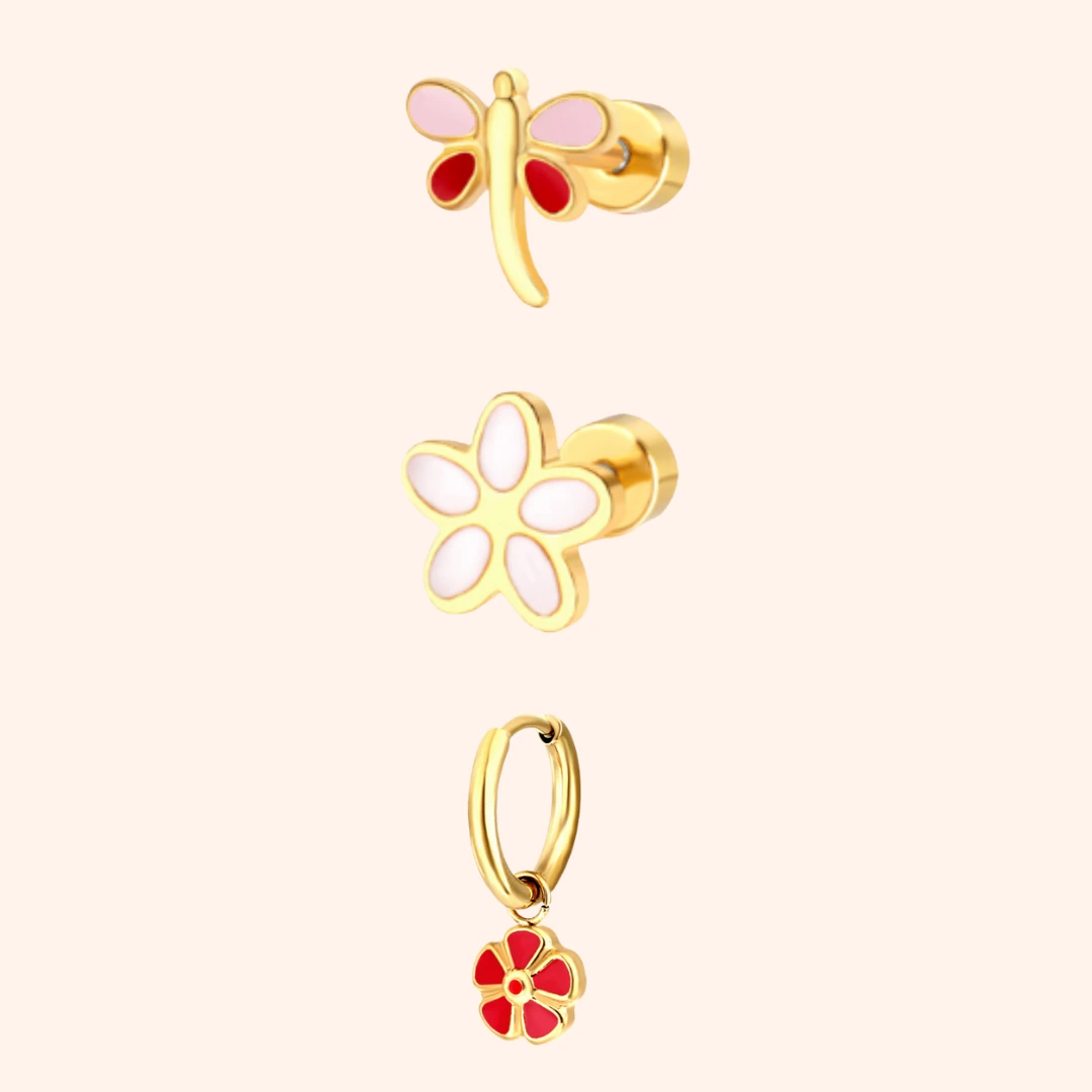 Garden Party Earring Set of 3
