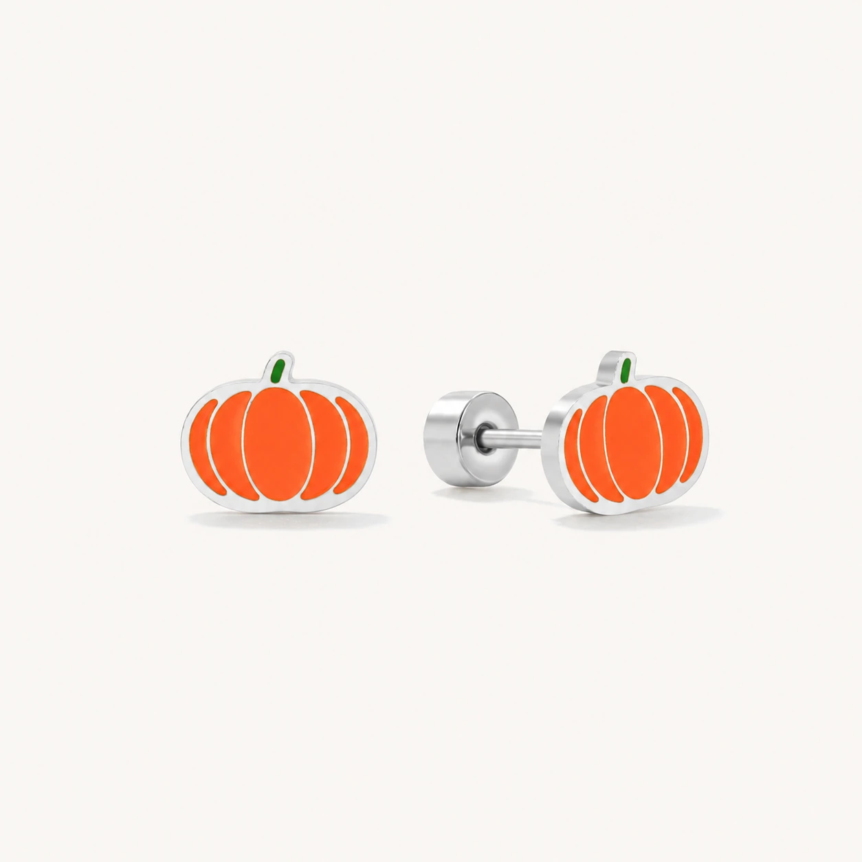 Gourd-geous Pumpkin Flat Back Earrings