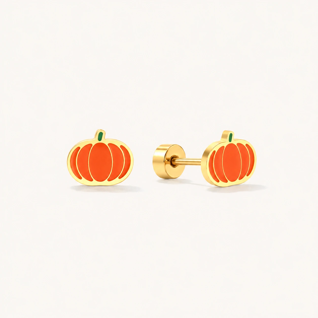 Gourd-geous Pumpkin Flat Back Earrings
