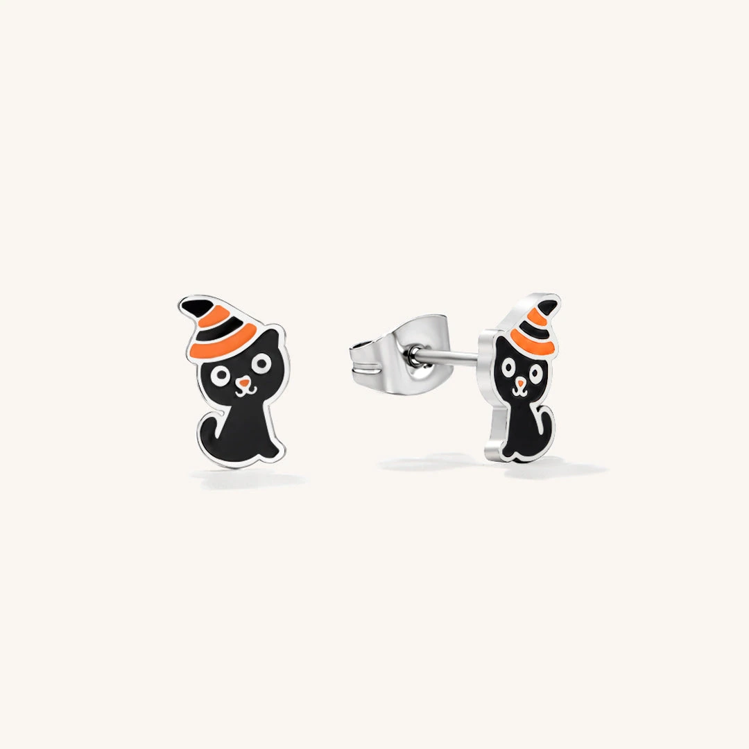 Halloween Cat Hypoallergenic Earrings