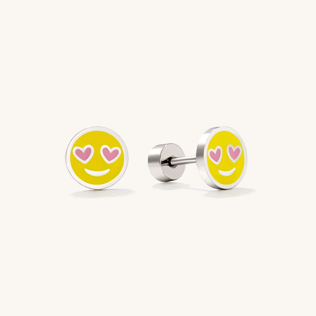 Heart Eyes Flat Back Earrings