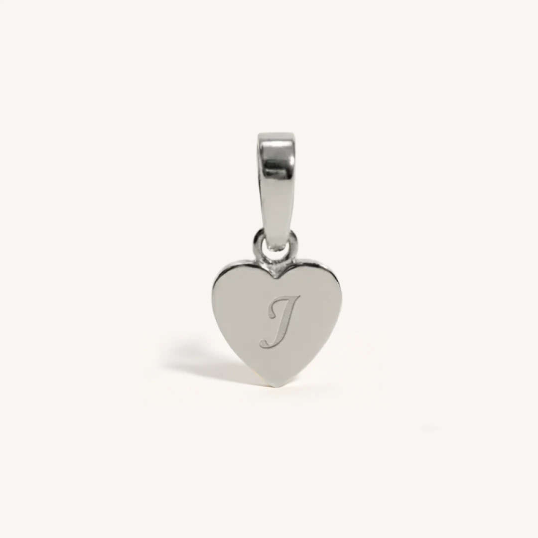 Heart Initial Charm