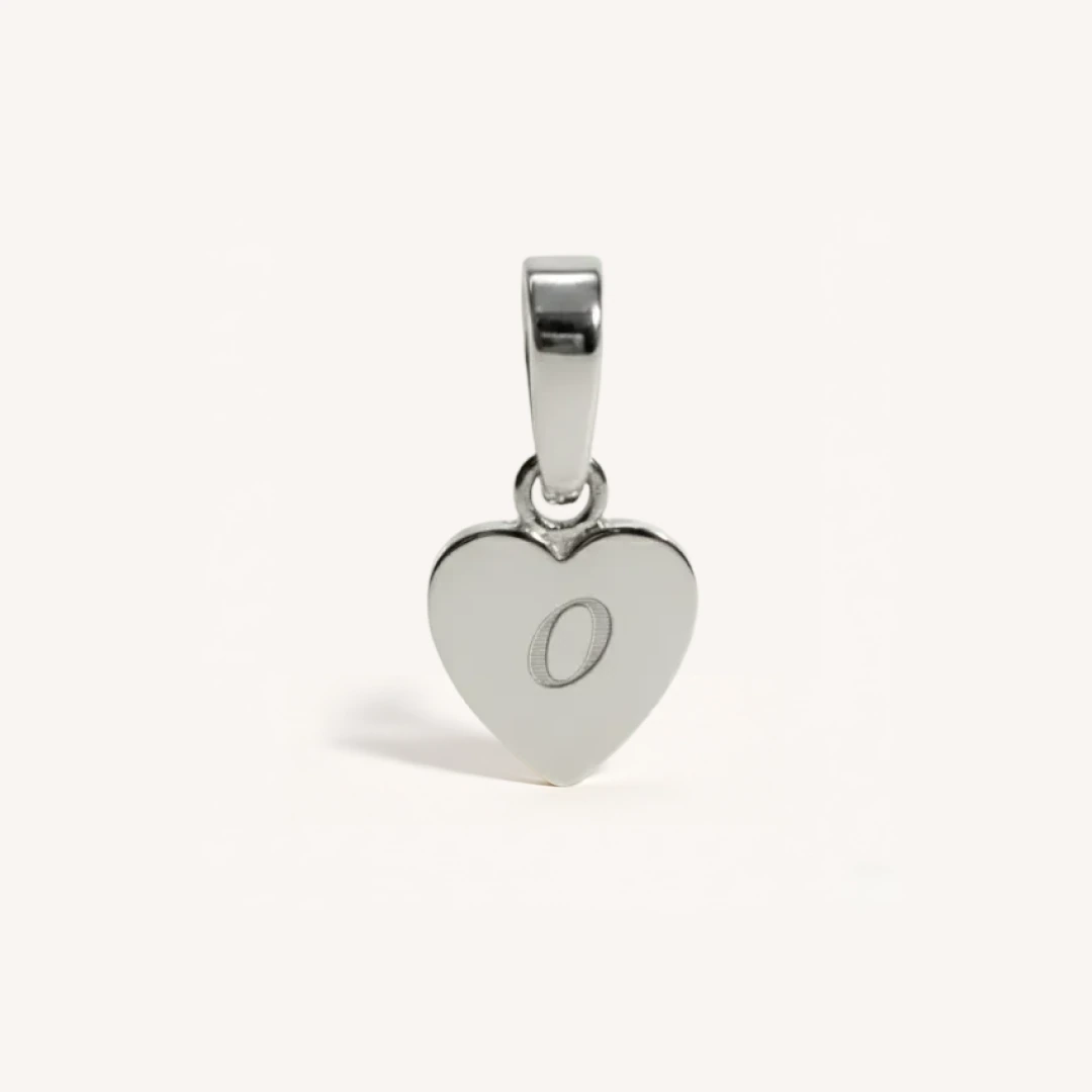 Heart Initial Charm