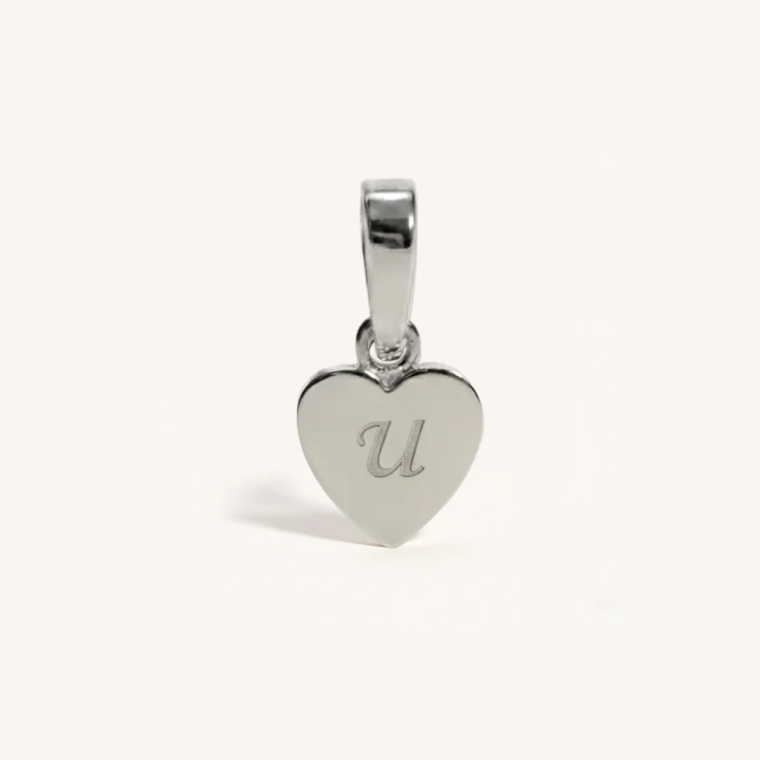 Heart Initial Charm