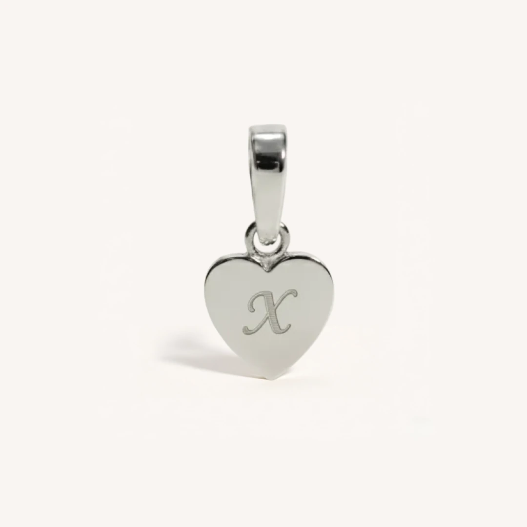 Heart Initial Charm