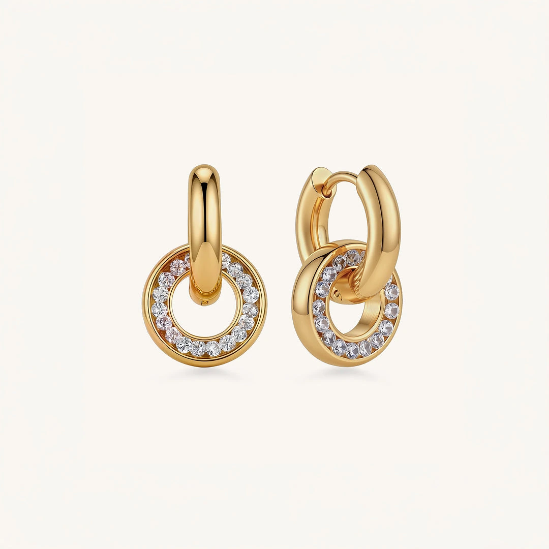 Infinity Double Hoop Earrings