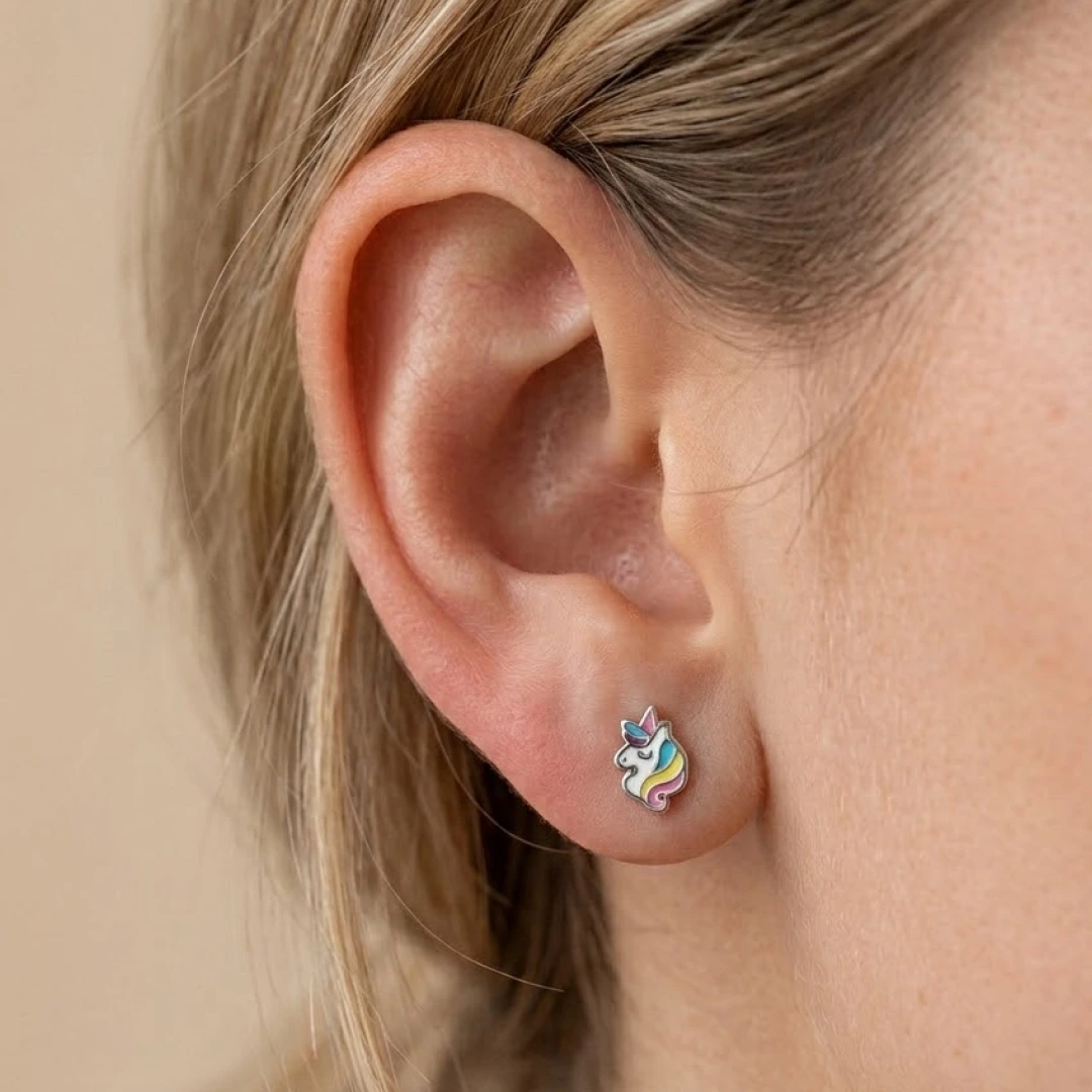Magical Unicorn Flat Back Earrings
