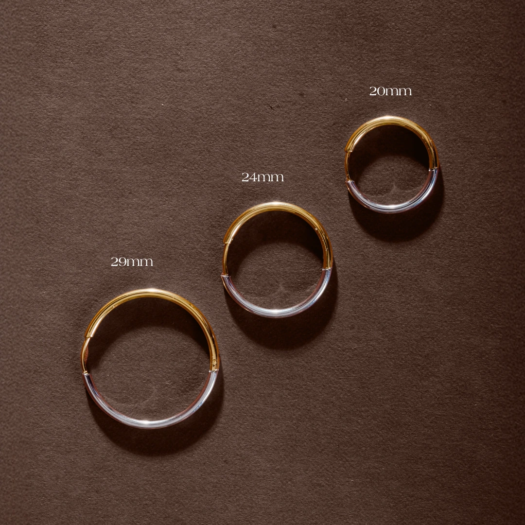 Mixed Metal Hoop Earrings