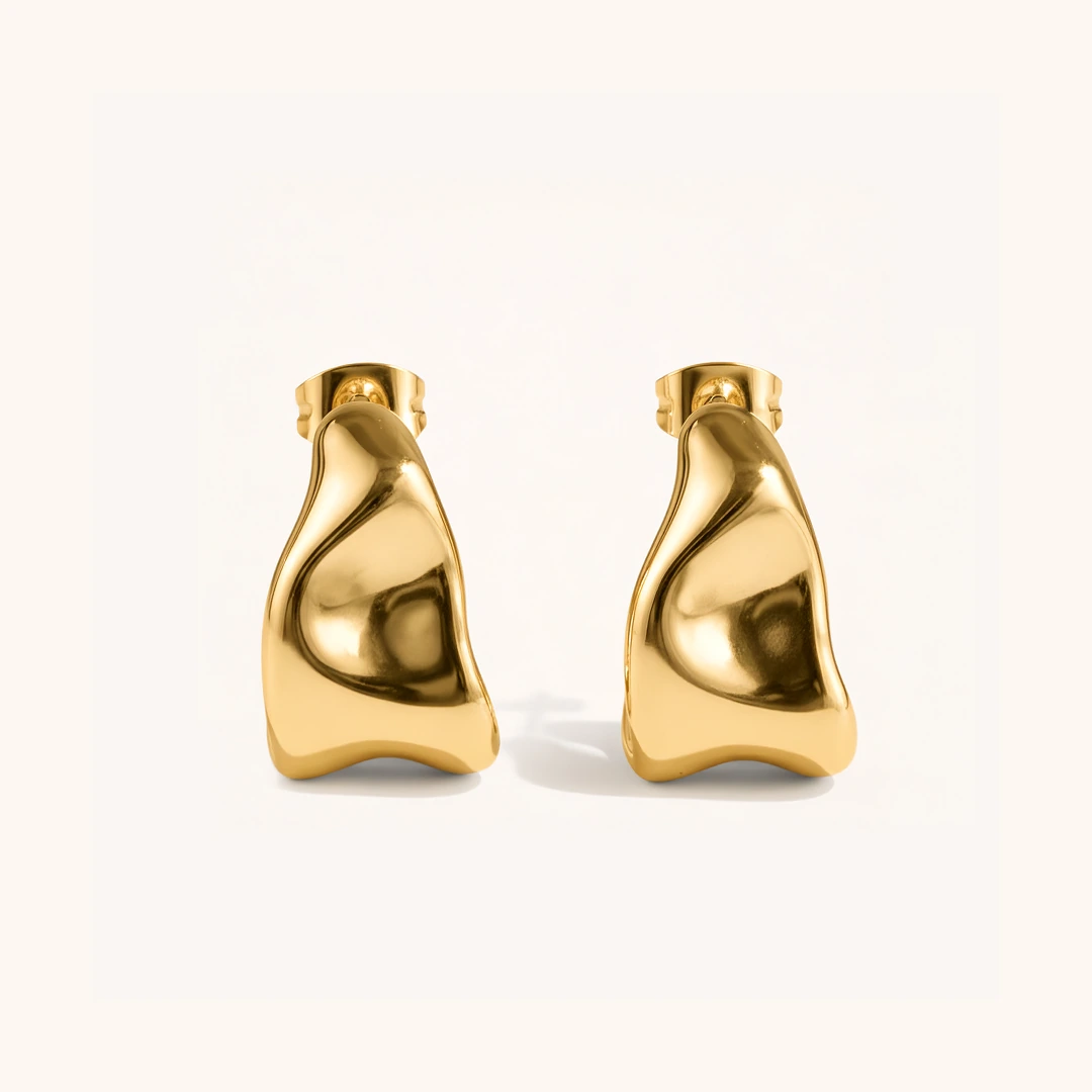 Molten Half Hoop Earrings