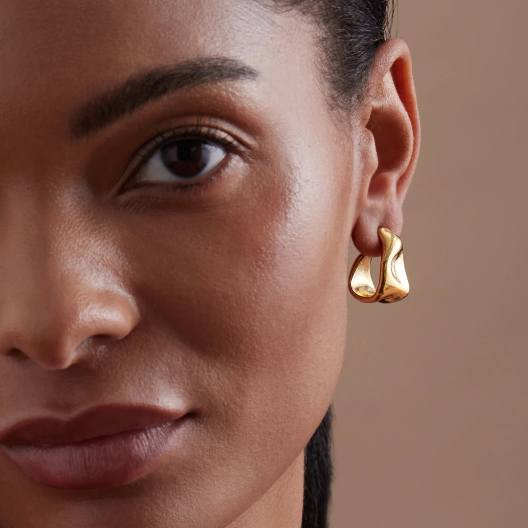 Molten Half Hoop Earrings