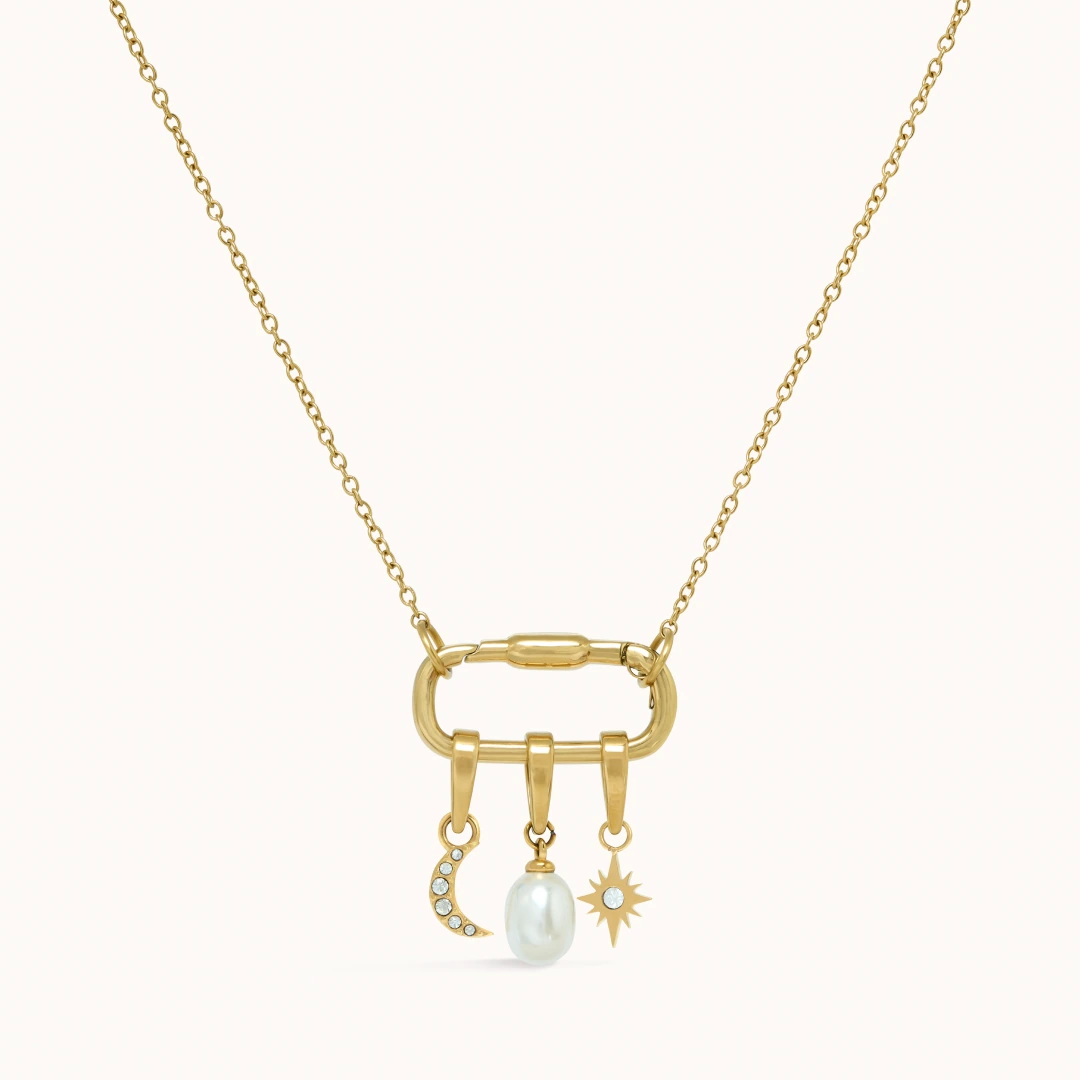 Open Link Carabiner Chain Necklace