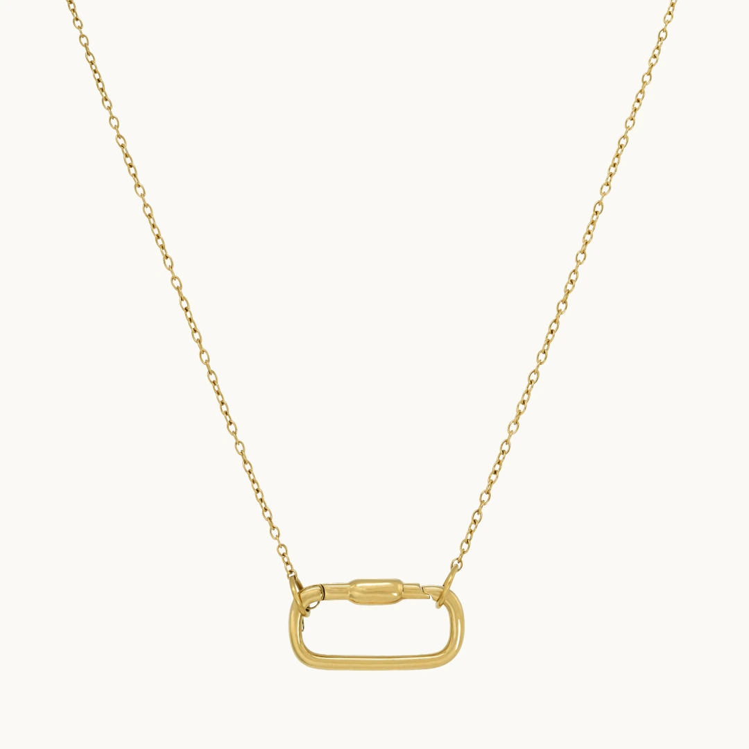 Open Link Carabiner Chain Necklace