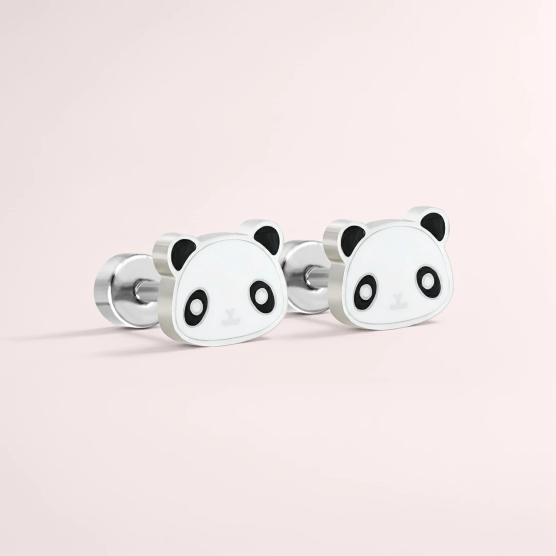Panda Flat Back Earrings