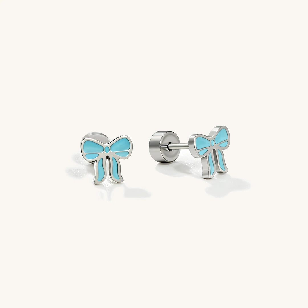 Party Bow Flat Back Earrings
