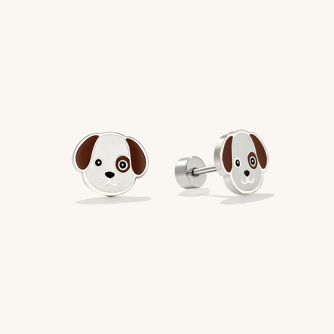 Patch Puppy Flat Back Earrings