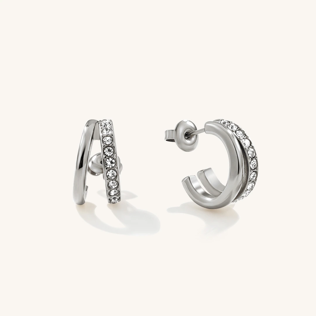 Pavé Illusion Hoop Earrings