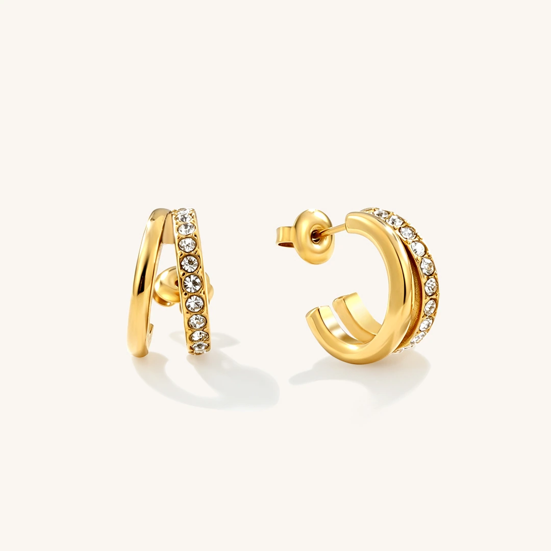 Pavé Illusion Hoop Earrings