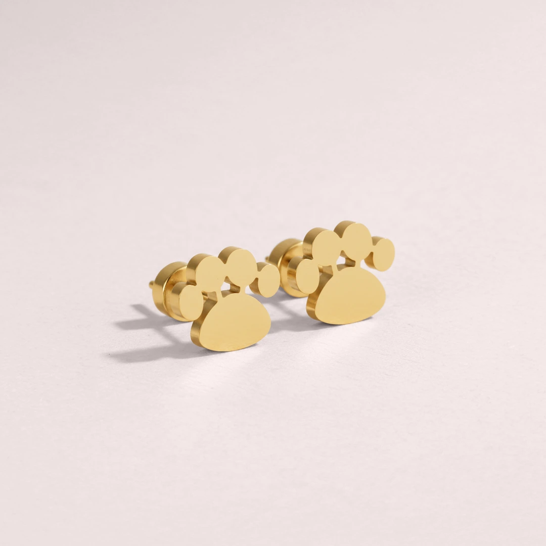 Paw Flat Back Earrings