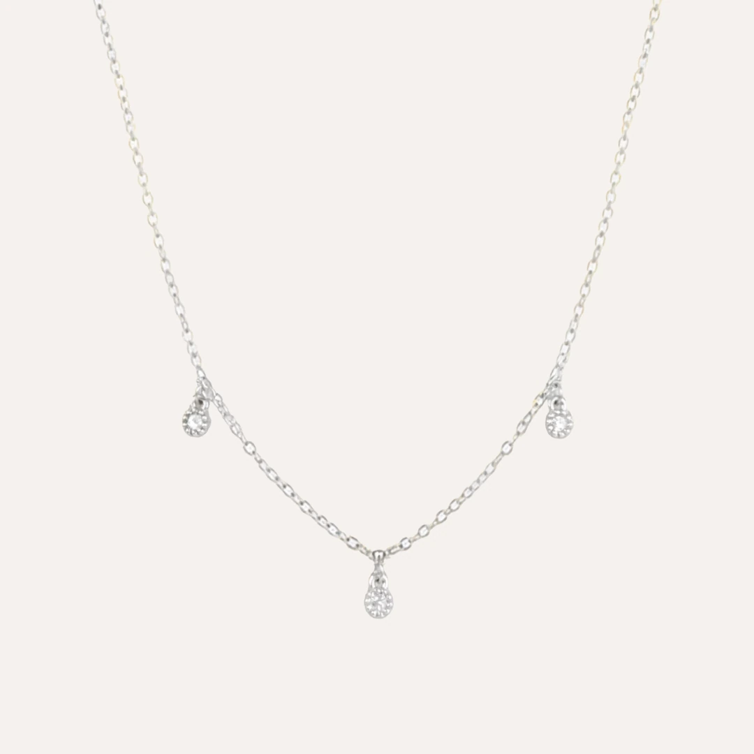 Rope Trim Cubic Zirconia Necklace