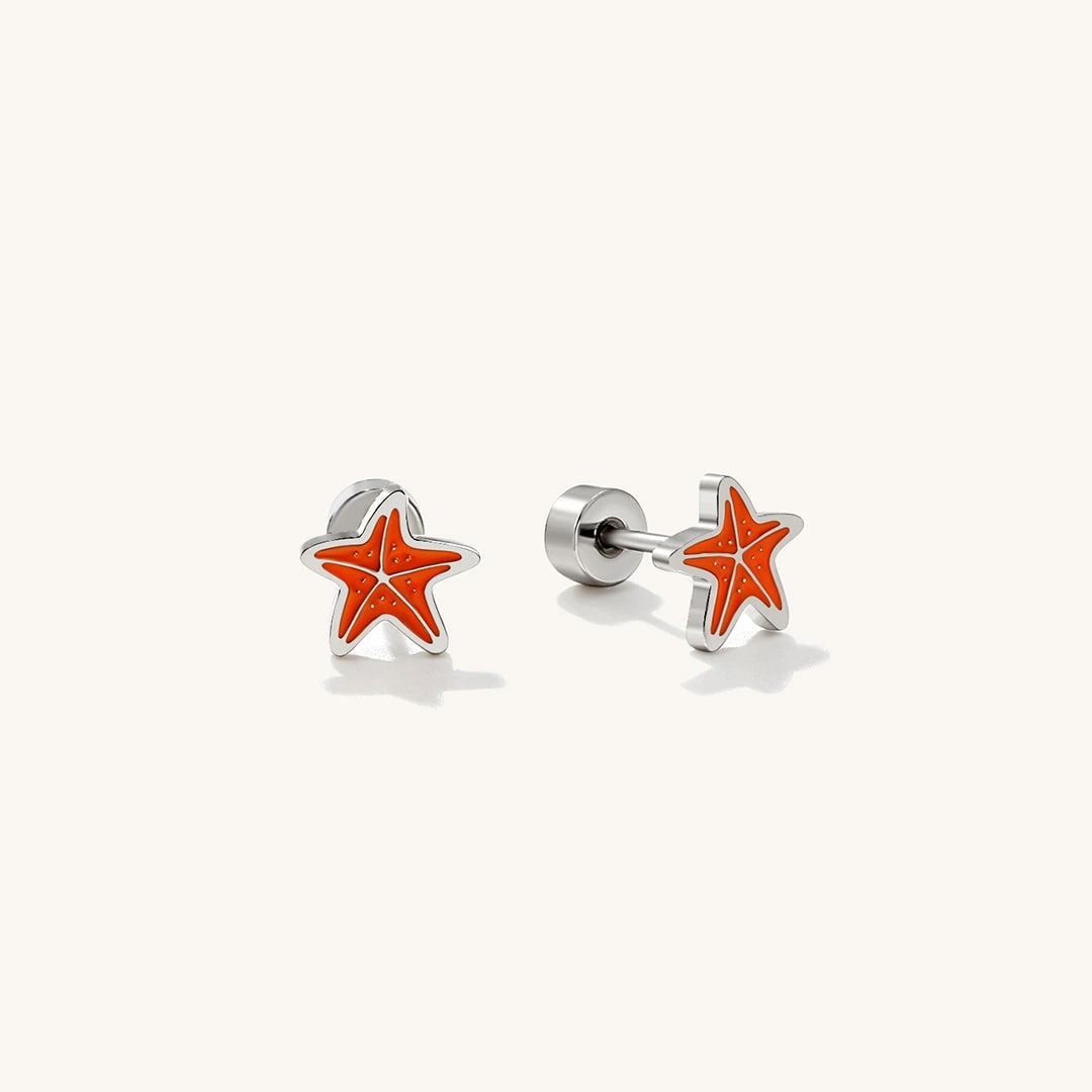 Starfish Flat Back Earrings