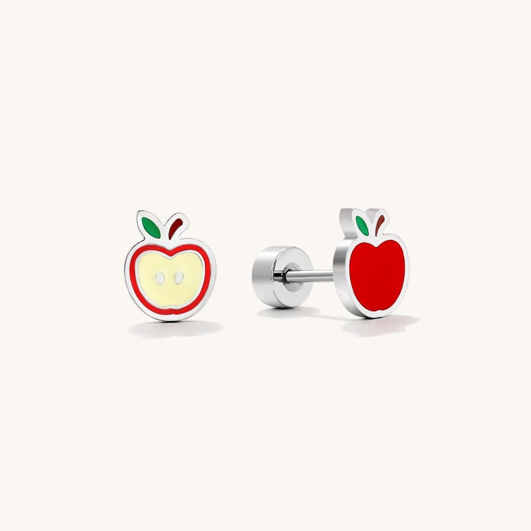Sweet Apple Flat Back Earrings
