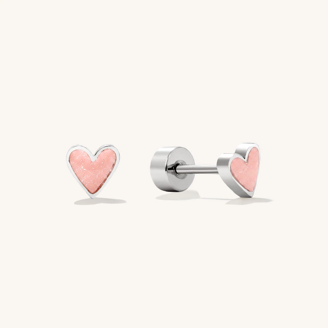 Sweetheart Flat Back Earrings