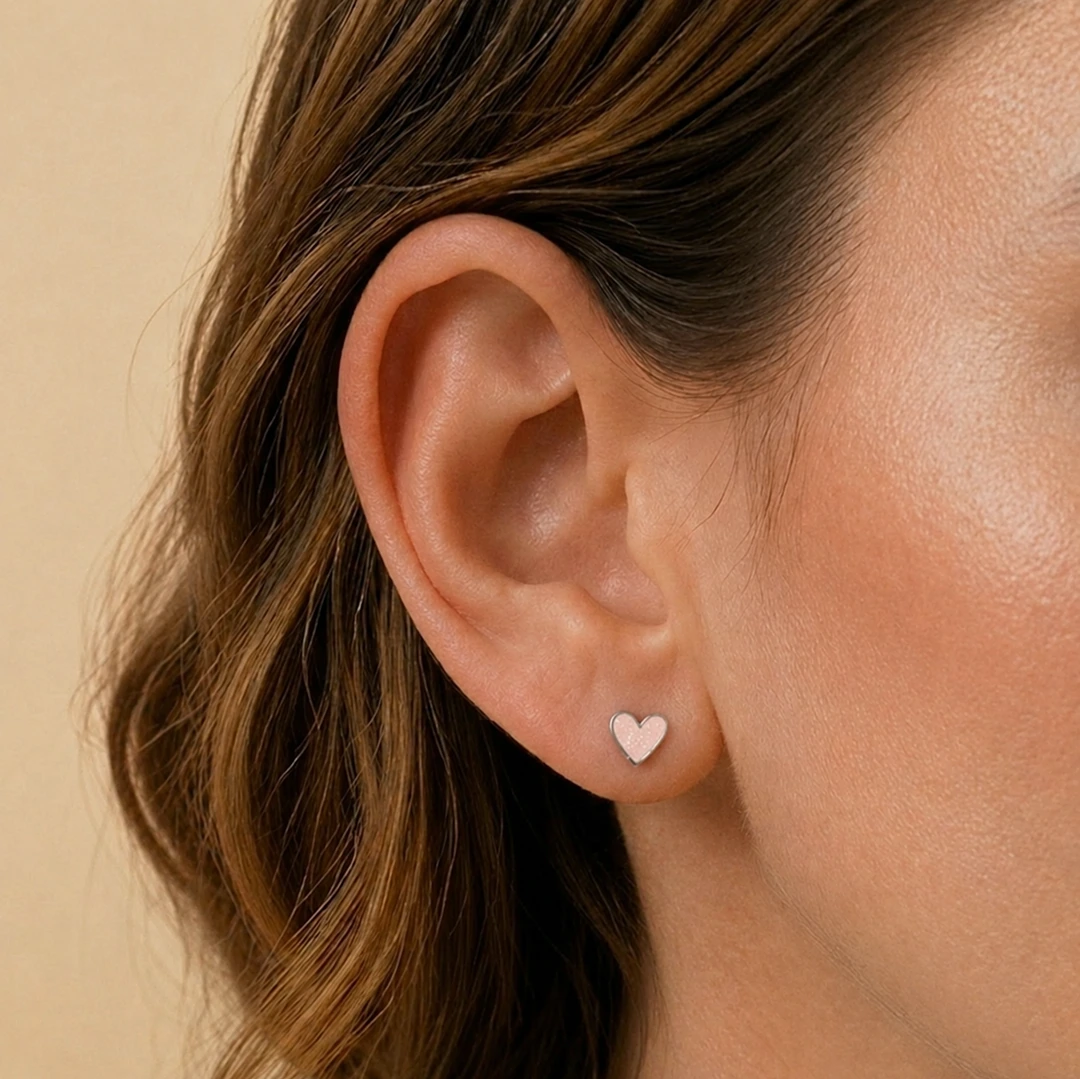 Sweetheart Flat Back Earrings