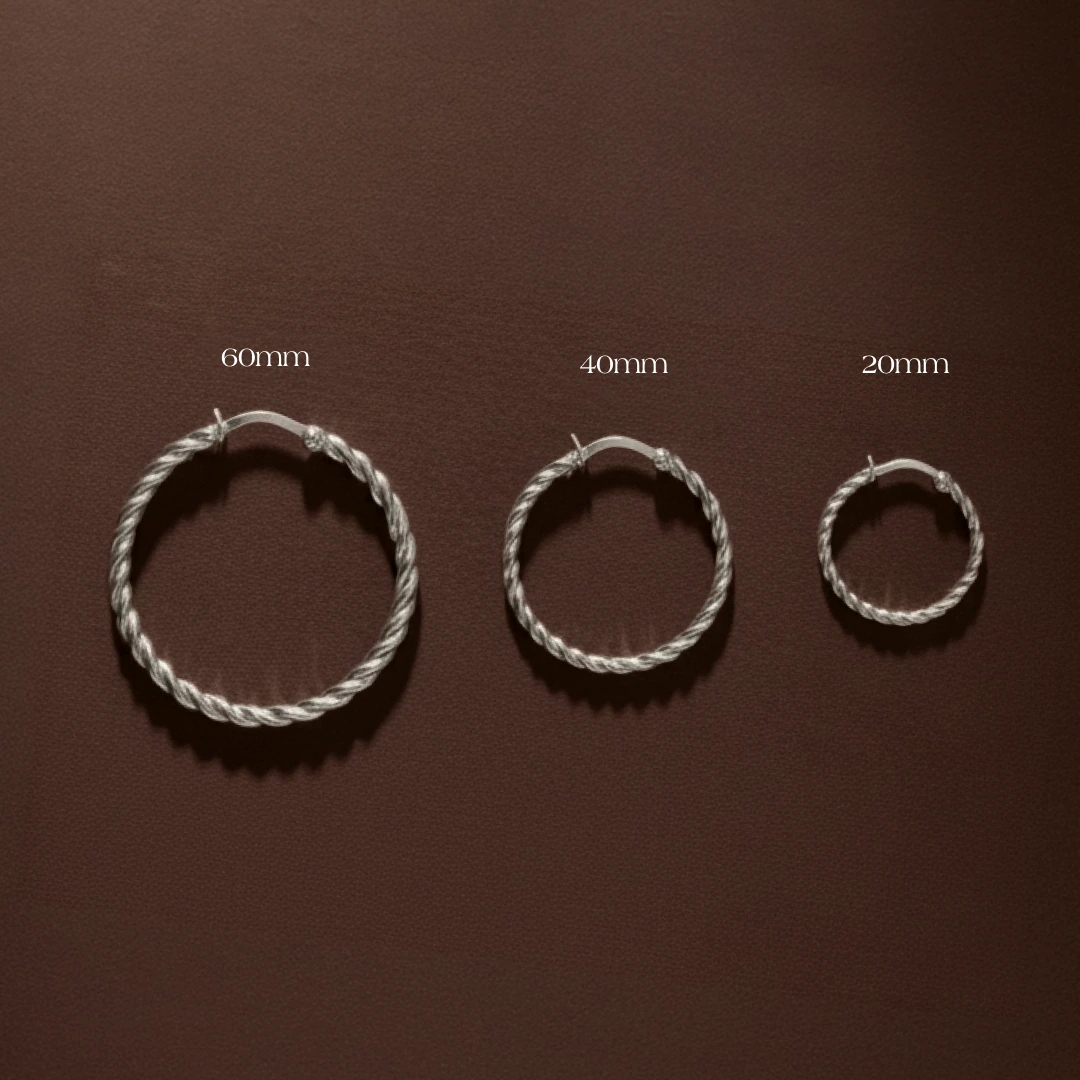 Twisted Hoop Earrings